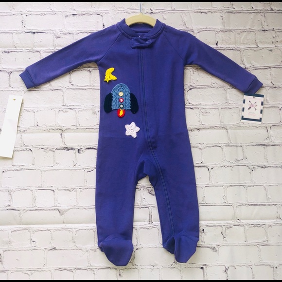 Boys size 6-9 month organic cotton custom footie - Picture 1 of 3